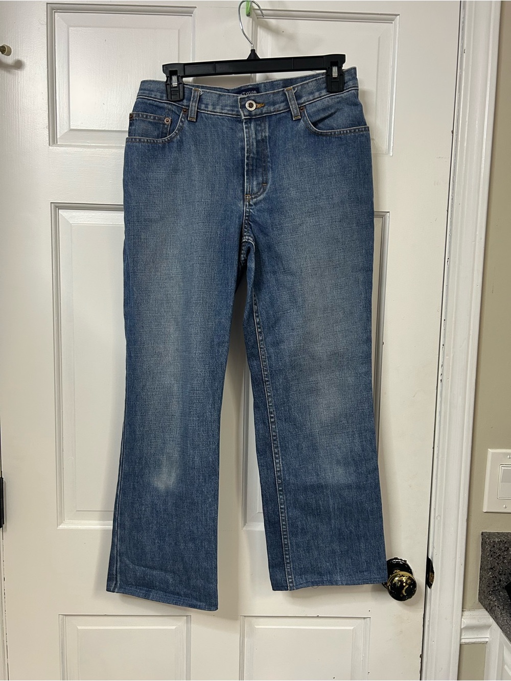 Ann Taylor Wide-Leg Jeans in Medium Blue Wash